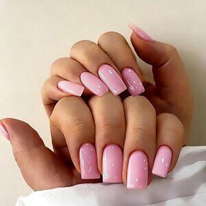 Reusable Baby Pink Soft Gel Press-on Nails
